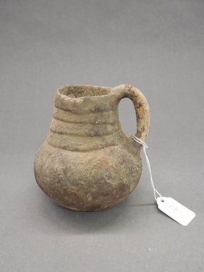Ancient Pueblo. <em>Pitcher</em>, 800-900, Pueblo I. Clay, (previously beaver teeth, gum), 5 x 4 1/2 in. (12.7 x 11.4 cm). Brooklyn Museum, Museum Expedition 1903, Purchased with funds given by A. Augustus Healy and George Foster Peabody, 03.325.10802. Creative Commons-BY (Photo: Brooklyn Museum, CUR.03.325.10802.jpg)
