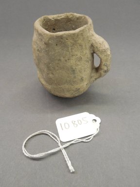 Ancient Pueblo. <em>Pitcher</em>, 500-700, Basketmaker III (probably). Clay, 3 x 2 3/8 in. (7.6 x 6 cm). Brooklyn Museum, Museum Expedition 1903, Purchased with funds given by A. Augustus Healy and George Foster Peabody, 03.325.10805. Creative Commons-BY (Photo: Brooklyn Museum, CUR.03.325.10805.jpg)