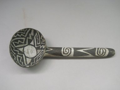 Possibly Ancient Pueblo. <em>Ladle</em>, 900-1300. Clay, slip, carbon pigment, 13 1/4 x 5 1/4 x 3 1/4 in. (33.7 x 13.3 x 8.3 cm). Brooklyn Museum, Museum Expedition 1903, Purchased with funds given by A. Augustus Healy and George Foster Peabody, 03.325.10847. Creative Commons-BY (Photo: Brooklyn Museum, CUR.03.325.10847_view2.jpg)