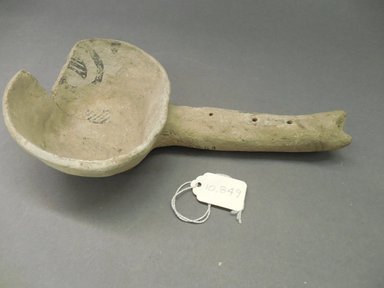 Ancient Pueblo. <em>Ladle</em>, Probably 900-1100, Pueblo II. Clay, slip, pigment, 9 1/2 x 2 x 4 3/4 in. (24.1 x 5.1 x 12.1 cm). Brooklyn Museum, Museum Expedition 1903, Purchased with funds given by A. Augustus Healy and George Foster Peabody, 03.325.10849. Creative Commons-BY (Photo: Brooklyn Museum, CUR.03.325.10849.jpg)