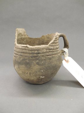 Ancient Pueblo (Anasazi). <em>Pitcher</em>, Probably 700-900, Pueblo I. Clay, 6 1/4 x 5 1/2 in. (15.9 x 14 cm). Brooklyn Museum, Museum Expedition 1903, Purchased with funds given by A. Augustus Healy and George Foster Peabody, 03.325.10887. Creative Commons-BY (Photo: Brooklyn Museum, CUR.03.325.10887.jpg)