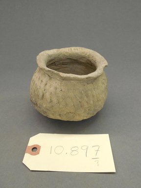 Ancient Pueblo. <em>Jar</em>, Probably 700-1100, Pueblo I-II. Clay, 3 x 3 1/2 in. (7.6 x 8.9 cm). Brooklyn Museum, Museum Expedition 1903, Purchased with funds given by A. Augustus Healy and George Foster Peabody, 03.325.10897. Creative Commons-BY (Photo: Brooklyn Museum, CUR.03.325.10897.jpg)