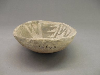 Ancient Pueblo. <em>Decorated Bowl</em>, Probably 900-1300, Pueblo II-III. Clay, 2 x 5 1/4 in. (5.1 x 13.3 cm). Brooklyn Museum, Museum Expedition 1903, Purchased with funds given by A. Augustus Healy and George Foster Peabody, 03.325.10948. Creative Commons-BY (Photo: Brooklyn Museum, CUR.03.325.10948_view1.jpg)