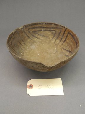 Pueblo (unidentified). <em>Bowl</em>, Probably 1070-1300 C.E., Pueblo III. Clay, 3 3/8 x 7 7/8 in. (8.6 x 20 cm). Brooklyn Museum, Museum Expedition 1903, Purchased with funds given by A. Augustus Healy and George Foster Peabody, 03.325.10962. Creative Commons-BY (Photo: Brooklyn Museum, CUR.03.325.10962.jpg)