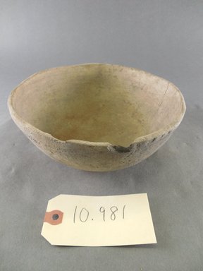 Ancient Pueblo (Anasazi). <em>Undecorated Bowl</em>. Clay, 3 x 7 1/2 in. (7.6 x 19.1 cm). Brooklyn Museum, Museum Expedition 1903, Purchased with funds given by A. Augustus Healy and George Foster Peabody, 03.325.10981. Creative Commons-BY (Photo: Brooklyn Museum, CUR.03.325.10981.jpg)
