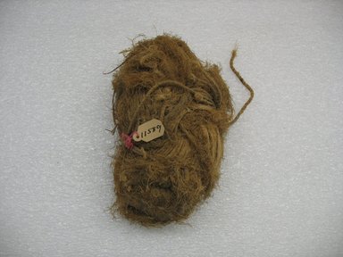 Ancient Pueblo. <em>G String</em>, 450-700, Basketmaker III. Yucca fiber (probably), 6 x 3 in. Brooklyn Museum, Museum Expedition 1903, Purchased with funds given by A. Augustus Healy and George Foster Peabody, 03.325.11589. Creative Commons-BY (Photo: Brooklyn Museum, CUR.03.325.11589_view1.jpg)
