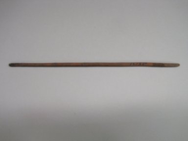 Ancestral Hopi Pueblo. <em>Weaving Tool</em>. Wood, 1/4 × 1/4 × 9 5/16 in. (0.6 × 0.6 × 23.7 cm). Brooklyn Museum, Museum Expedition 1903, Purchased with funds given by A. Augustus Healy and George Foster Peabody, 03.325.12135. Creative Commons-BY (Photo: , CUR.03.325.12135.jpg)