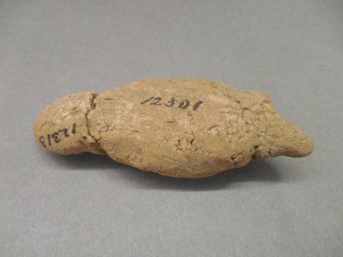 Southwest (unidentified). <em>Effigy Figurine</em>, 700 B.C.E.-700 C.E., Basketmaker II-III (probably). Clay, 4 x 1 3/4 x 7/8 in. (10.2 x 4.4 x 2.2 cm). Brooklyn Museum, Museum Expedition 1903, Purchased with funds given by A. Augustus Healy and George Foster Peabody, 03.325.12301. Creative Commons-BY (Photo: Brooklyn Museum, CUR.03.325.12301_view1.jpg)