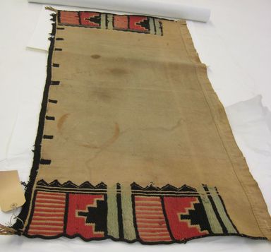 She-we-na (Zuni Pueblo). <em>Rectangular Kilt</em>, late 19th century. Cotton, wool, 39 x 19 5/16in. (99 x 49cm). Brooklyn Museum, Museum Expedition 1903, Museum Collection Fund, 03.325.3375. Creative Commons-BY (Photo: , CUR.03.325.3375.jpg)