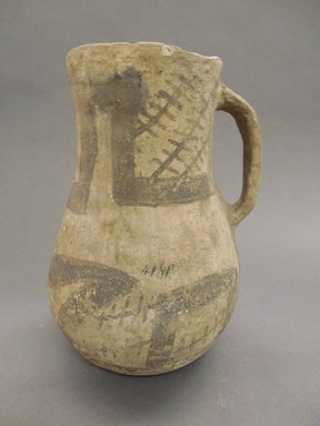 Ancient Pueblo (Anasazi). <em>Pitcher</em>, 1025-1100. Clay, slip, pigment, 7 7/8 × 5 1/2 × 5 1/2 in. (20 × 14 × 14 cm). Brooklyn Museum, Museum Expedition 1903, Museum Collection Fund, 03.325.4161. Creative Commons-BY (Photo: Brooklyn Museum, CUR.03.325.4161.jpg)