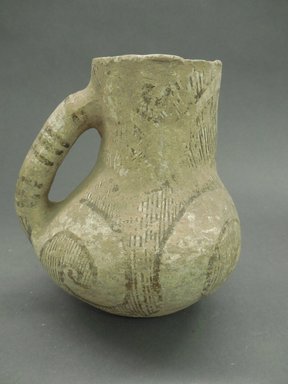 Ancient Pueblo (Anasazi). <em>Pitcher</em>, Probably 900-1050, Pueblo II. Clay, slip, 6 1/4 x 6 in. (15.9 x 15.2 cm). Brooklyn Museum, Museum Expedition 1903, Museum Collection Fund, 03.325.4174. Creative Commons-BY (Photo: Brooklyn Museum, CUR.03.325.4174.jpg)
