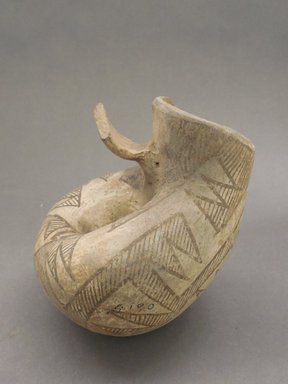 Ancient Pueblo (Anasazi). <em>Pitcher in the Shape of a Ring</em>, 1075-1150. Clay, slip, pigment, 5 1/2 × 4 3/4 × 4 15/16 in. (14 × 12 × 12.5 cm). Brooklyn Museum, Museum Expedition 1903, Museum Collection Fund, 03.325.4190. Creative Commons-BY (Photo: Brooklyn Museum, CUR.03.325.4190_view1.jpg)