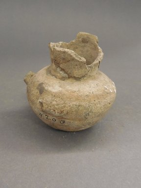 Ancient Pueblo. <em>Pitcher</em>, 1000-1150. Clay, slip, pigment, 2 3/4 × 2 3/4 × 2 3/4 in. (7 × 7 × 7 cm). Brooklyn Museum, Museum Expedition 1903, Museum Collection Fund, 03.325.4203. Creative Commons-BY (Photo: Brooklyn Museum, CUR.03.325.4203.jpg)