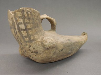 Ancient Pueblo. <em>Pitcher</em>, 500-700, Basketmaker III (probably). Clay, 8 x 5 1/4 x 5 in. (20.3 x 13.3 x 12.7 cm). Brooklyn Museum, Museum Expedition 1903, Museum Collection Fund, 03.325.4465. Creative Commons-BY (Photo: Brooklyn Museum, CUR.03.325.4465_view1.jpg)