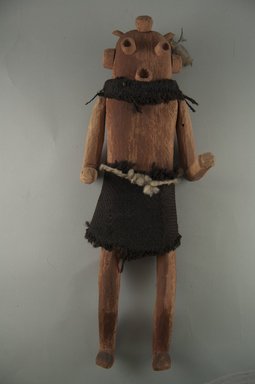 A:shiwi (Zuni Pueblo). <em>Kachina Doll (Pakwen [Clown])</em>, late 19th century. Wood, pigment, wool, feather, 16 1/4 x 6 x 5 1/2 in. (41.3 x 15.2 x 14 cm). Brooklyn Museum, Museum Expedition 1903, Museum Collection Fund, 03.325.4606. Creative Commons-BY (Photo: Brooklyn Museum, CUR.03.325.4606_front.jpg)