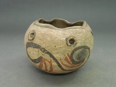 She-we-na (Zuni Pueblo). <em>Paint Jar (Hai-li-po-kia-tai-lai)</em>. Clay, slip, pigment, 3 1/8 x 4 in. (7.0 x 11.0 cm). Brooklyn Museum, Museum Expedition 1904, Museum Collection Fund, 04.297.5277. Creative Commons-BY (Photo: Brooklyn Museum, CUR.04.297.5277.jpg)