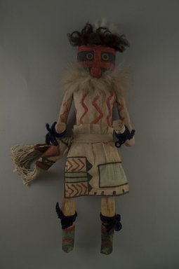Mau-i (She-we-na (Zuni Pueblo)). <em>Kachina Doll (Tanakwiya Likjana)</em>, late 19th-early 20th century. Wood, pigment, fur, feathers, cotton, (38.0 x 14.0 x 8.9 cm). Brooklyn Museum, Museum Expedition 1904, Museum Collection Fund, 04.297.5355. Creative Commons-BY (Photo: Brooklyn Museum, CUR.04.297.5355_front.jpg)