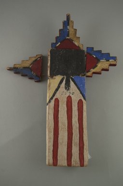 Hopi Pueblo. <em>Kachina Doll (Palhikmana)</em>, late 19th century. Wood, paint, 4 13/16 x 1 5/8 x 10 3/4in. (12.3 x 4.1 x 27.3cm). Brooklyn Museum, Museum Expedition 1904, Museum Collection Fund, 04.297.5530. Creative Commons-BY (Photo: Brooklyn Museum, CUR.04.297.5530_back.jpg)