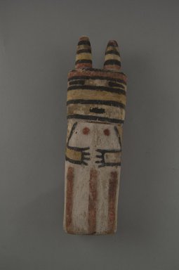 Hopi Pueblo. <em>Kachina Doll (Koa)</em>, late 19th century. Wood, pigment, string, cotton, 7 13/16 × 2 15/16 × 2 in. (19.8 × 7.5 × 5.1 cm). Brooklyn Museum, Museum Expedition 1904, Museum Collection Fund, 04.297.5554. Creative Commons-BY (Photo: , CUR.04.297.5554_front.jpg)