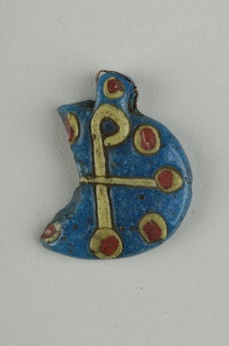 Coptic. <em>Pendant with Christian Monogram</em>, 4th century C.E. Glass, 1 1/8 x 1/8 in. (2.9 x 0.3 cm). Brooklyn Museum, Charles Edwin Wilbour Fund, 05.319. Creative Commons-BY (Photo: Brooklyn Museum (in collaboration with Index of Christian Art, Princeton University), CUR.05.319_ICA.jpg)