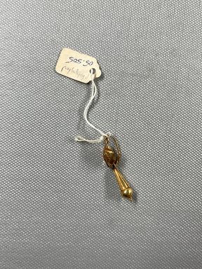 Roman. <em>Earring</em>, 2nd-3rd century C.E. Gold, 1 9/16 in. (3.9 cm). Brooklyn Museum, Ella C. Woodward Memorial Fund, 05.505. Creative Commons-BY (Photo: Brooklyn Museum, CUR.05.505_overall.jpg)