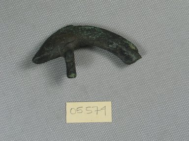  <em>Incomplete Figure of an Oxyrhynchus Fish</em>, 664–525 B.C., or later. Bronze, 1 1/2 x 13/16 x 2 15/16 in. (3.8 x 2 x 7.4 cm). Brooklyn Museum, Charles Edwin Wilbour Fund, 05.574. Creative Commons-BY (Photo: Brooklyn Museum, CUR.05.574_view1.jpg)