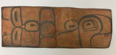 Gitxaala. <em>Gambling Mat</em>, 19th century. Hide, pigment, 7 5/16 × 7/8 × 19 5/16 in. (18.6 × 2.2 × 49.1 cm). Brooklyn Museum, Museum Expedition 1905, Museum Collection Fund, 05.588.7349. Creative Commons-BY (Photo: Brooklyn Museum, CUR.05.588.7349_overall.jpg)