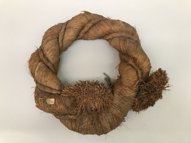 Tsimshian. <em>Neck Ring</em>, late 19th or early 20th century. Cedar bark, 3 3/4 × 17 1/2 × 16 3/4 in. (9.5 × 44.5 × 42.5 cm). Brooklyn Museum, Museum Expedition 1905, Museum Collection Fund, 05.588.7360. Creative Commons-BY (Photo: Brooklyn Museum, CUR.05.588.7360.jpg)
