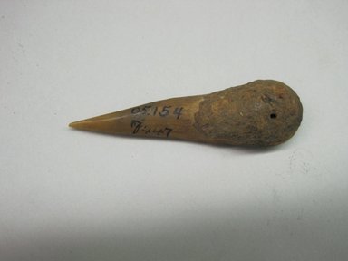 Hupa. <em>Awl for Skinning Eels</em>. Bone, 7/8 × 13/16 × 2 7/8 in. (2.2 × 2.1 × 7.3 cm). Brooklyn Museum, Museum Expedition 1905, Museum Collection Fund, 05.588.7447. Creative Commons-BY (Photo: Brooklyn Museum, CUR.05.588.7447.jpg)