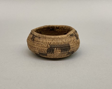 Pomo. <em>Miniature Coiled Basket</em>, ca. 1900. Willow, sedge root, bulrush root, 1 1/4 x 2 1/4 in.  (3.2 x 5.7 cm). Brooklyn Museum, Museum Expedition 1906, Museum Collection Fund, 06.331.8136. Creative Commons-BY (Photo: Brooklyn Museum, CUR.06.331.8136.jpg)