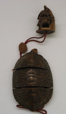  <em>Inro in Shape of a Turtle with Ojime and Netsuke</em>. Wood, 3 x 4 3/8 in. (7.6 x 11.1 cm). Brooklyn Museum, Gift of Robert B. Woodward, 06.332. Creative Commons-BY (Photo: Brooklyn Museum, CUR.06.332_view1.jpg)