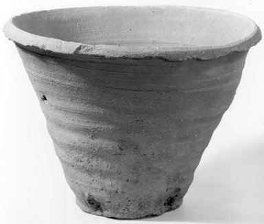  <em>Deep Bowl</em>, ca. 1539-1292 B.C.E. Clay, 6 11/16 x Greatest Diam. 9 3/16 in. (17 x 23.4 cm). Brooklyn Museum, Charles Edwin Wilbour Fund, 07.447.1337. Creative Commons-BY (Photo: Brooklyn Museum, CUR.07.447.1337_NegA_print_bw.jpg)