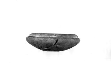  <em>Squat Bowl</em>, ca. 3100-2675 B.C.E. Egyptian alabaster (calcite), 1 1/8 x Diam. 3 3/8 in. (2.8 x 8.5 cm). Brooklyn Museum, Charles Edwin Wilbour Fund, 07.447.230. Creative Commons-BY (Photo: Brooklyn Museum, CUR.07.447.230_NegA_print_bw.jpg)