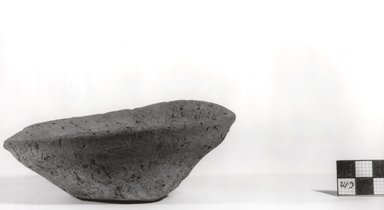 <em>Asymmetrical Shallow Bowl</em>, ca. 3500–3300 B.C.E. Clay, height: 1 1/2 in. Brooklyn Museum, Charles Edwin Wilbour Fund, 07.447.308. Creative Commons-BY (Photo: Brooklyn Museum, CUR.07.447.308_NegA_print_bw.jpg)