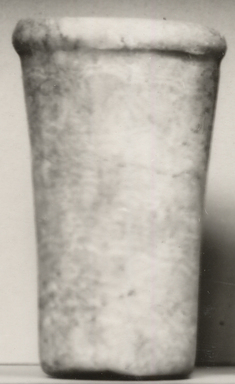  <em>Cylindrical Vase</em>, ca. 3100-2675 B.C.E. Egyptian alabaster (calcite), 6 7/8 x Diam. 4 in. (17.4 x 10.2 cm). Brooklyn Museum, Charles Edwin Wilbour Fund, 07.447.31. Creative Commons-BY (Photo: , CUR.07.447.31_NegID_07.447.31_GRPA_print_cropped_bw.jpg)