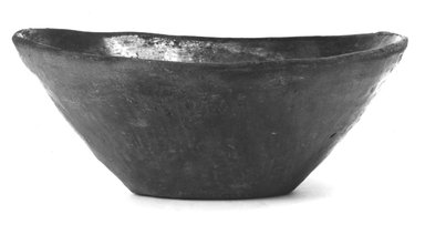  <em>Bowl</em>. Clay, pigment, 2 15/16 x Diam.  3/8 in. (7.4 x 18.7 cm). Brooklyn Museum, Charles Edwin Wilbour Fund, 07.447.366. Creative Commons-BY (Photo: Brooklyn Museum, CUR.07.447.366_NegC_print_bw.jpg)