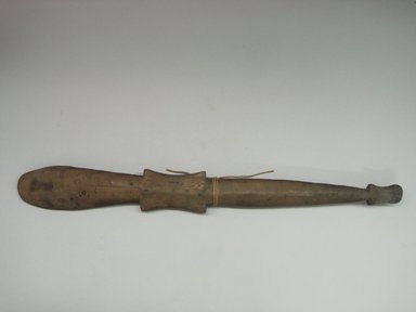 Hupa. <em>Mush Stick</em>. Wood, 2 3/4 × 1 3/8 × 23 in. (7 × 3.5 × 58.4 cm). Brooklyn Museum, By exchange, 07.468.9334. Creative Commons-BY (Photo: Brooklyn Museum, CUR.07.468.9334.jpg)