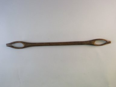 Hupa. <em>Net Needle</em>. wood, 17 3/8 × 1 1/4 × 1/2 in. (44.1 × 3.2 × 1.3 cm). Brooklyn Museum, By exchange, 07.468.9335. Creative Commons-BY (Photo: Brooklyn Museum, CUR.07.468.9335.jpg)
