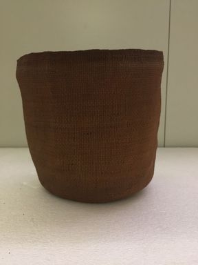 Haida. <em>Basket</em>, late 19th century. Cedar bark, 11 13/16 x 11 13/16 in.  (30 x 30 cm). Brooklyn Museum, By exchange, 07.468.9345. Creative Commons-BY (Photo: Brooklyn Museum, CUR.07.468.9345_view01-1.jpg)