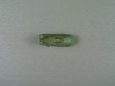  <em>Ram Amulet</em>. Faience, 13/16 x 9/16 x 1 9/16 in. (2.1 x 1.4 x 4 cm). Brooklyn Museum, Charles Edwin Wilbour Fund, 08.480.104. Creative Commons-BY (Photo: Brooklyn Museum, CUR.08.480.104_view5.jpg)