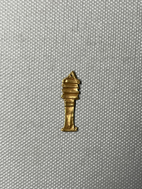  <em>Ded Amulet</em>, 664-30 B.C.E. Gold, 1 1/16 x 5/16 x 1/16 in. (2.7 x 0.8 x 0.1 cm). Brooklyn Museum, Charles Edwin Wilbour Fund, 08.480.209. Creative Commons-BY (Photo: Brooklyn Museum, CUR.08.480.209_overall.JPG)
