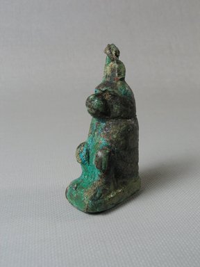  <em>Cynocephalus Baboon (Thoth)</em>, 664–343 B.C.E. Bronze, 2 3/8 x 3/4 x 1 3/8 in., 0.3 lb. (6 x 1.9 x 3.5 cm, 0.14kg). Brooklyn Museum, Charles Edwin Wilbour Fund, 08.480.41. Creative Commons-BY (Photo: Brooklyn Museum, CUR.08.480.41_view1.jpg)