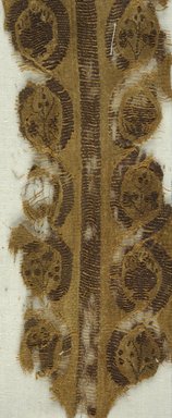 Coptic. <em>2 Fragments of Borders with Botanical Decoration</em>, 4th-5th century C.E. Flax, wool, 08.480.54a: 2 x 13 in. (5.1 x 33 cm). Brooklyn Museum, Charles Edwin Wilbour Fund, 08.480.54a-b. Creative Commons-BY (Photo: Brooklyn Museum (in collaboration with Index of Christian Art, Princeton University), CUR.08.480.54B_detail01_ICA.jpg)