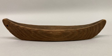 Haida. <em>Toy Boat</em>, late 19th- early 20th century. Wood, 1 5/8 × 8 1/2 × 2 1/16 in. (4.1 × 21.6 × 5.2 cm). Brooklyn Museum, Museum Expedition 1908, Museum Collection Fund, 08.491.8907. Creative Commons-BY (Photo: Brooklyn Museum, CUR.08.491.8907_view01.jpg)