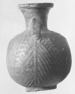  <em>Jar</em>, 248 B.C.E.-220 C.E. Clay, glaze, 5 7/8 × Diam. 4 5/16 in. (15 × 11 cm). Brooklyn Museum, Gift of Robert B. Woodward, 09.794. Creative Commons-BY (Photo: Brooklyn Museum, CUR.09.794_NegD_print_bw.jpg)