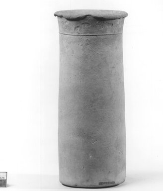  <em>Cylindrical Vase</em>, ca. 4400-3100 B.C.E. Terracotta, Height: 8 11/16 in. (22.1 cm). Brooklyn Museum, Charles Edwin Wilbour Fund, 09.889.671. Creative Commons-BY (Photo: Brooklyn Museum, CUR.09.889.671_NegA_print_bw.jpg)