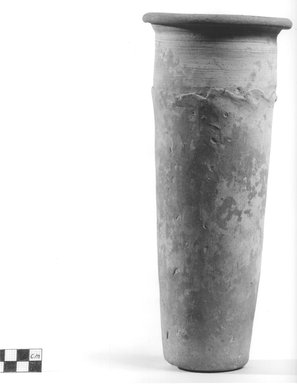  <em>Cylindrical Vase</em>. Clay, slip, Height: 11 in. (28 cm). Brooklyn Museum, Charles Edwin Wilbour Fund, 09.889.711. Creative Commons-BY (Photo: Brooklyn Museum, CUR.09.889.711_NegA_print_bw.jpg)