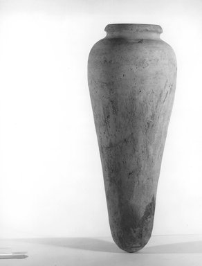  <em>Storage Pot</em>. Terracotta, Height: 17 5/16 in. (44 cm). Brooklyn Museum, Charles Edwin Wilbour Fund, 09.889.727. Creative Commons-BY (Photo: Brooklyn Museum, CUR.09.889.727_NegA_print_bw.jpg)