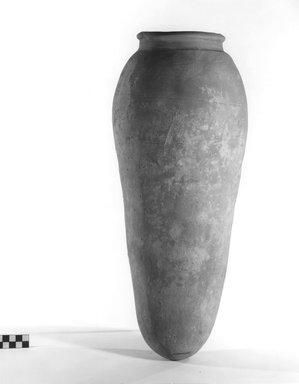  <em>Storage Pot</em>. Terracotta, Height: 17 3/16 in. (43.6 cm). Brooklyn Museum, Charles Edwin Wilbour Fund, 09.889.733. Creative Commons-BY (Photo: Brooklyn Museum, CUR.09.889.733_NegA_print_bw.jpg)