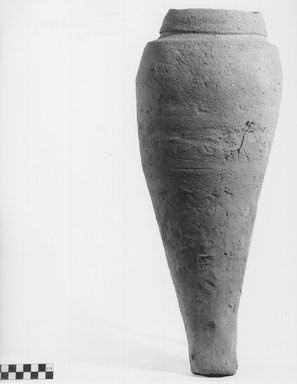  <em>Ovoid Shaped Storage Pot</em>. Clay, Height: 18 7/8 in. (48 cm). Brooklyn Museum, Charles Edwin Wilbour Fund, 09.889.755. Creative Commons-BY (Photo: Brooklyn Museum, CUR.09.889.755_NegA_print_bw.jpg)